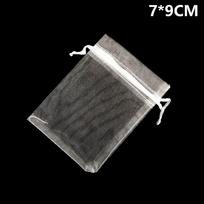 Vestuviniai papuošalai Pakavimo vakarėlio reikmenys Balti maišeliai Kišenė su raišteliu Organzos marlės maišelis Dovanų maišeliai 7cmx9cm(25PCS) balta