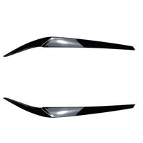 BMW 5 serijos G30 G31 G38 F90 M5 525I 530I 540I 2017- 2vnt Blizgus Juodas Priekiniai Žibintai Akių vokai Antakiai ABS plastikas Gloss Black