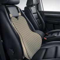 Car Memory Foam Seat Protector Cushion with Belt Auto Cotton Mesh Lumbar Support Pillow for Driving Soft Back Pain Office Chair S size beige Mesh