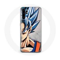 Coque pour Huawei P30 Anime Dragon Ball Goku Cheveux bleu