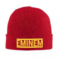 Eminem Logo Rapper Knitted Hat for Women Men Skullies Beanies Autumn Winter Casual Hat Acrylic Rap Music Casual Cap