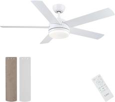 Lubinis ventiliatorius su Led šviestuvu ir pulteliu, 132 cm, 6 greičiai