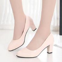 zapatos de mujer women fashion elegant european stylish high heel shoes lady classic office work square heels ab573 35