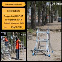 Compact Multi-Functional Aluminum A-Frame Ladder