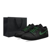 Jordan Air Jordan 1 Cow Leather, Leather Cushioning Slip Resistant Abrasion Resistant Low top Vintage Basketball Shoes 553558-093(Team695-) 40