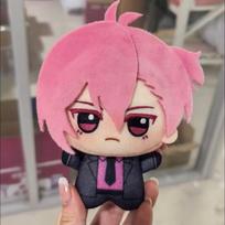 mielas Sveiki atvykę į demonų mokyklą Iruma-kun 10cm Azazel Ameri Mini pliušinis raktų pakabukas Rožiniai plaukai Chibi lėlė Minkštas kimštas pakabukas Dovana anime gerbėjams Kolekcionieriams 10cm rožinė