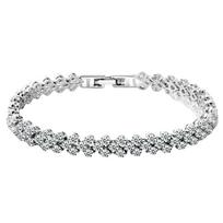 Charm Heart Crystal Bracelet for Women New Trendy Gold Color Zircon Chain Bangle Luxury Wedding Bridal Jewelry Accessories Gift