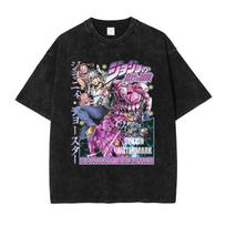 HUANHUSHENG JoJo's Bizarre Adventure Men's Cotton T-Shirt 4XL