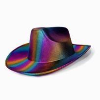 Rainbow Topping Cowboy Hat Fabric Costume Prop For Halloween And Party Use Rainbow Gold Hat