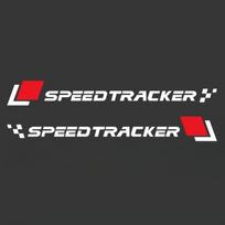 2PCS/Sheet Speed Tracker Stripes Car Stickers for DIY Auto Door Side Body Front Bumper Creative Waterproof Universal Vinyl Decal 28x3.2cm