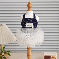 Cotton Puppy Tutu Dress Small Flowers Summer Pet Outfit New Pet Apparel  for Kittens XXS-A