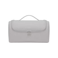 Hair Dryer Carrying Case PU Leather Storage Protection Pouch Waterproof Dustproof Portable Travel Woman One Size pilka