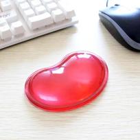 Silicone Heart-shaped Computer Mouse Wrist Pad 3D Wavy Comfort Gel Computer Mouse Hand Wrist Rests Support Cushion Pad raudona