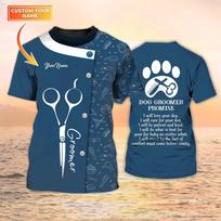 PLstar Cosmos Pet Groomer vasaros vyriški marškinėliai suasmeninti šunų kirpėjos vardas, 3D spausdinti marškinėliai Unisex laisvalaikio Harajuku viršutiniai drabužiai „pasidaryk pats“ S