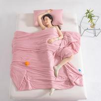 Single Piece of Ice Silk Summer Quilt Frozen Air Conditioning Thin Quilt Student Dormitory Machine Baptism Quilt 150x200cm rožinė