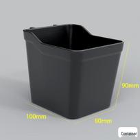 Kitchen, Dorm, and Office Wall-Mounted Pegboard: Punch-Free Storage Basket with Hooks black