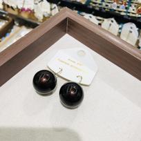 Korean Black Round Imitation Pearl Stud Earrings For Women Elegant Romantic Temperament Earrings Wedding Jewelry Gift