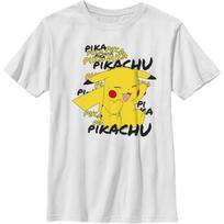 Fifth Sun Unisex-Child Pikachu Cracks a JokeT-Shirt S balta