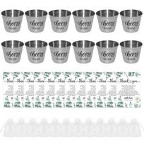 Set of 12 Luxurious Tabletop Wine Glass Charm Elegant Wine Glass Charm with Paper Card Charm for Wedding Tables 1
