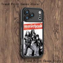 Juosta-M-M-MotorheadS-S Telefono dėklas iPhone 17,16,15,14,13,12,11,Pro,Max,Plus,X,XS,SE4,E,Mini Juodas Sutvirtintas kraštas Dėklas iPhone 13 Pro