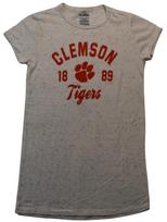 Pro Edge Juniors Clemson Tigers 1889 Speckled White Shirt New S, L 2XL