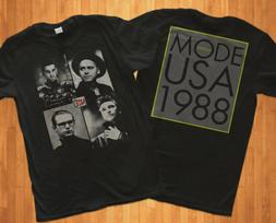 RETA DEPECHE MODE JAV TŪRAS 1988 KONCERTO JUODAS MARŠKINĖLIS PERSPAUDAS Unisex Marškinėlis XXL
