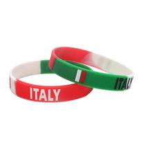 2 vnt. Italijos vėliavos apyrankės Vyriškos Moterų Motyvacinės Sportinės Silikoninės Apyrankės Italia Guminės juostos Riešo Apyrankės Futbolo Aistruoliams Priedai 2pcs