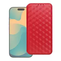 OEM Cubic Book book-style phone case for iPhone 17 Pro, red