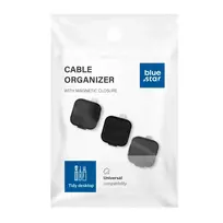 Blue Star PJ-OCZ7 magnetic cable organizer - black (3 pcs.)