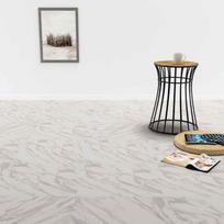 Floor Tiles 5.11 m² 55 pcs PVC White Marble