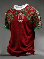 Maroko rinktinės išvykos marškinėliai, balti trumpomis rankovėmis T-shirt, unisex futbolo marškinėliai, gerbėjų palaikymo treniruočių laisvalaikio viršutinė dalis. S balta