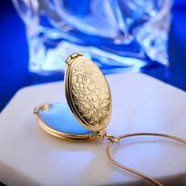 Fashion Photo Frame Memory Locket Pendant Necklace Plata/Gold Romantic Rose Flower  Sterling Silver  Women Gift sidabras