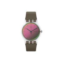 SWATCH Unisex 47.4mm Pink Watch SUOK714 SUOK714 Mist Gray Aurora gray