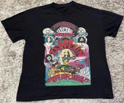Led Zeppelin Elektriškos Magijos Marškinėliai Juodi Medvilniniai Suaugusiems Unisex Dydis S XL