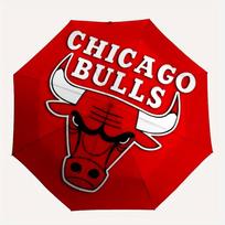 1pc Chicago Bulls Automatic Umbrella - 8-Rib Foldable Design, Outdoor Adventures, and Family Celebrations, Durable Canopy Material yy250827155