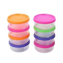 Virtuvės reikmenys su dangteliais 150 ml plastikinės dėžutės, maisto šviežumo palaikymo dėžutė, dėžutė šaldikliui, maisto laikymo dėžutės 12PCS pink