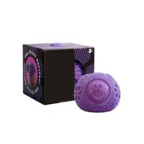 Fuzz Smiling Face Ball Squeeze Toy Stress Relief Fuzzy Ball Fidget Toy Focus Aid Relaxation Anxiety Relieving Office Desk Toy violetinė