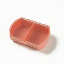 Moisture-Proof Pills Case 2 Grids Pill Organizer Dispenser Case Portable Pillcase Box  Travel raudona