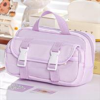 Phone Holder Large Capacity Pen Case Japanese Stationery Organizer Box  Kids Gift violetinė