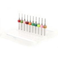 10 vnt 0,61,5 mm cementinio karbido mini mikro grąžtai, skirti CNC PCB spausdinimo plokštėms