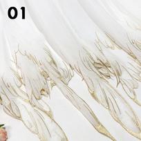 150X50Cm Gradient Embroidery Lotus Leaf Soft Fabric Diy Hanfu Shirts Doll Cloth Chinese Diy Sewing Craft Organza Tulle Fabric 50X150cm