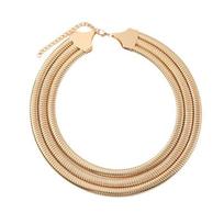 Specially For Simple Fashion Niche Three-Layer Collar Choker Personality Exaggerated Wind Snake Bone Necklace Jewelry