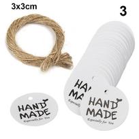 100pcs Cards Luggage Jute Twine Wedding Party Tagging Handmade Hanging Label Kraft Gift Tags 3