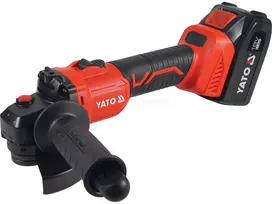 YATO akumuliatorinis kampinis šlifuoklis 18V 125 mm su vienu akumuliatoriumi