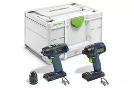 Festool akumuliatorių įrankių komplektas TID 18 Basic-Set T18, be akumuliatoriaus ir įkroviklio