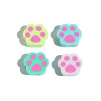 Creative Cat Paw Eraser Set: Non-marking School Gift Green Cat Paw Eraser