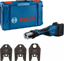 Bosch akumuliatorinis vamzdžių presas GPT 18V-32 + U 16/20/25 presavimo žnyplės, be akumuliatoriaus ir įkroviklio