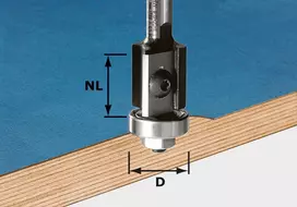 Festool kraštų apdailos freza su sukiojamais HW peiliukais S8 D19/20WM Z2