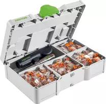 Festool įtampos indikatoriaus, kabelių nuėmiklio ir Wago gnybtų rinkinys SYS3 S 76-WAGO-Set