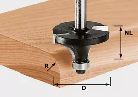 Festool apvalusis frezas HW S12 D63/32/R25